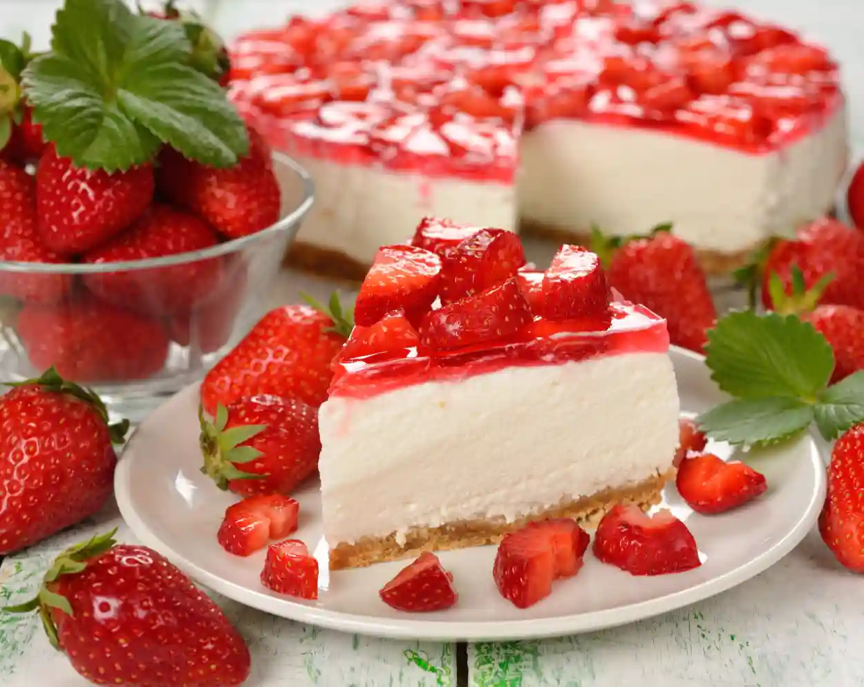 dessert cheesecake aux fraises