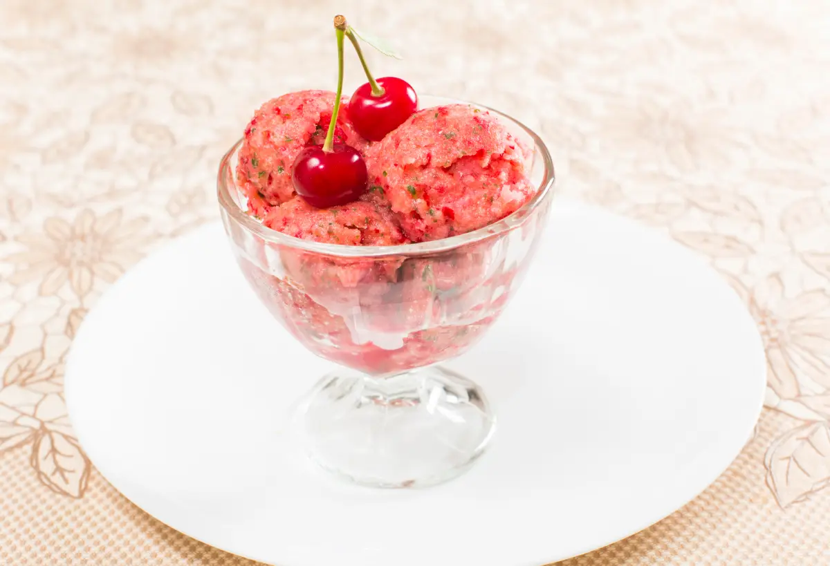 Sorbet Cerise Sans Sorbetière