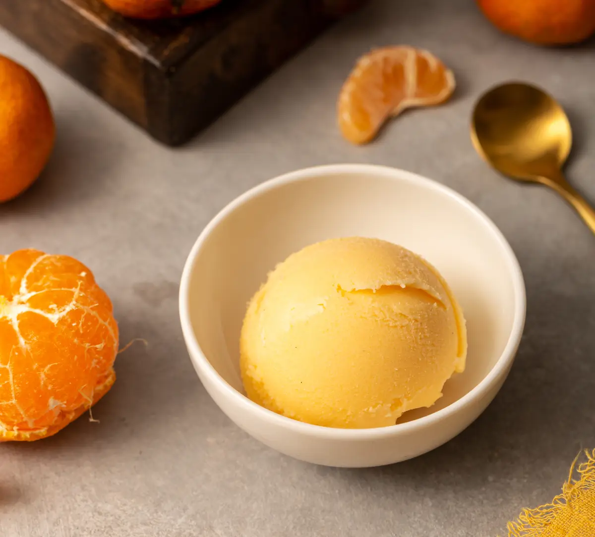 crème glacée à la mandarine