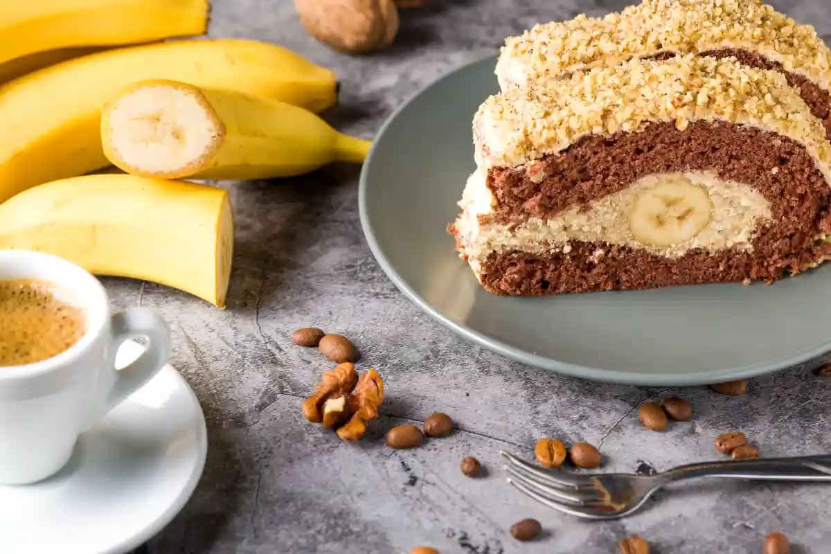 gâteau roulé à la banane