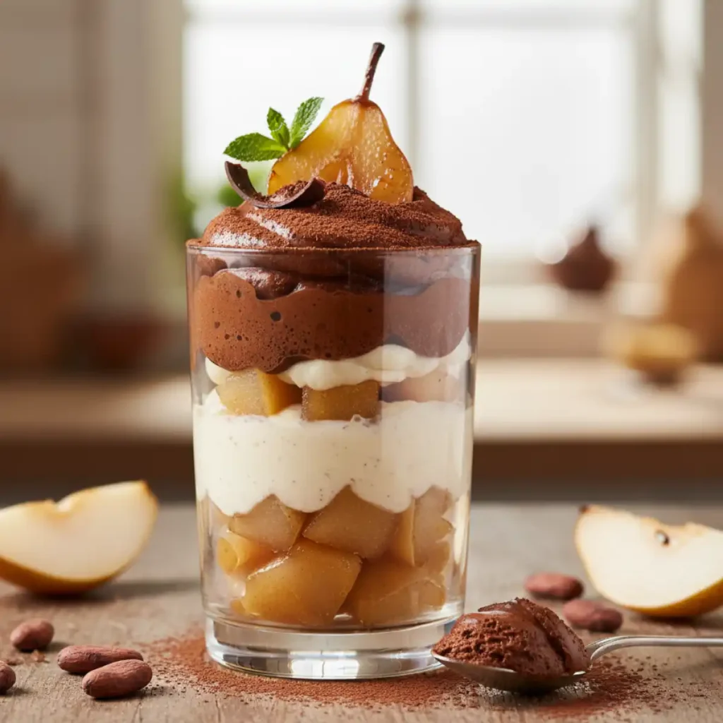verrine poires chocolat