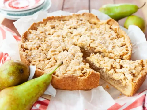 Tarte crumble aux poires