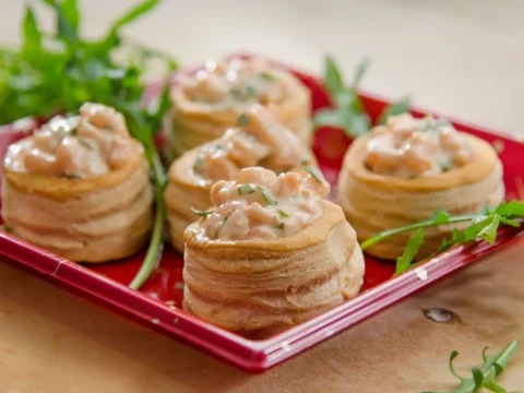 Vol-au-vent au poulet et champignons