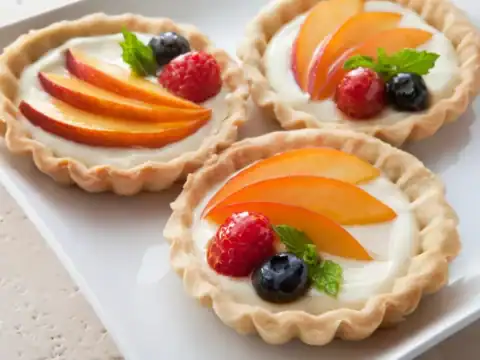 Tartelette aux nectarines et myrtille